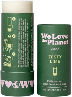 We Love the Planet Natuurlijke deodorant stick - Zesty Lime - 40 gram