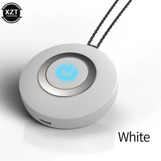 Wearable Auto Luchtreiniger Ketting Mini Draagbare Usb Luchtreiniger Negatieve Ionen Generator Lage Noise Luchtverfrisser wit