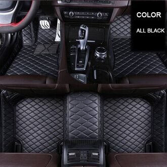 Wearable Fiber Lederen Auto Interieur Vloermatten Voor Grote Muur Haval F7 F7X Accessoires Tapijt Mat alle zwart