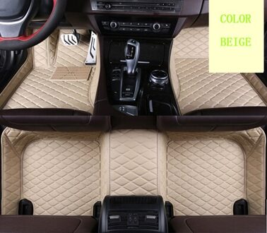 Wearable Fiber Lederen Auto Interieur Vloermatten Voor Grote Muur Haval F7 F7X Accessoires Tapijt Mat Beige