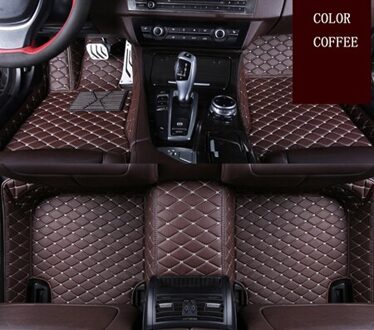 Wearable Fiber Lederen Auto Interieur Vloermatten Voor Grote Muur Haval F7 F7X Accessoires Tapijt Mat koffie