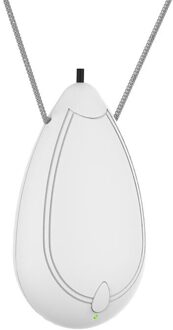 Wearable Luchtreiniger Ketting Draagbare Mini Ionisator Usb Ionisator Air Frisser Negatieve Ionen Ozon Generator Voor Volwassenen Kid wit