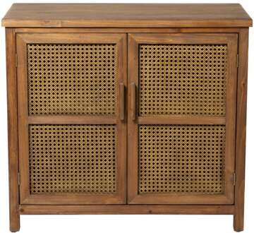 Webbing kast Bandung - bruin - 72x80.5x39 cm