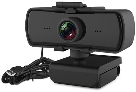 Webcam 1080P 2K Hd Mini Usb Webcam Voor Computer Pc Met Microfoon 360 ° Draaibare Camera Live video-oproep Onderwijs Conferentie