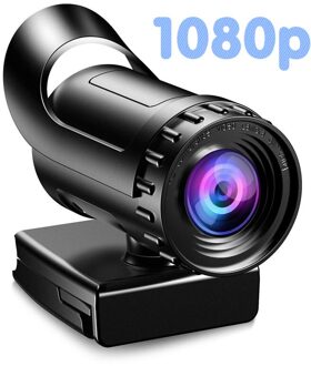 Webcam 1080P Autofocus Webcam Voor Pc Met Microfoon Groothoek Schoonheid Web Camera Full Hd 2K 30fps Voor Live Video Conferentie Full HD 1080P