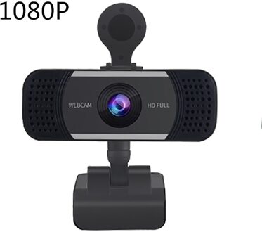Webcam 4K Full Hd 1080P Web Camera Mini Webcams Cover Voor Pc Computer Laptop Video 720P Usb autofocus Web Camera Met Microfoon 1080P zwart