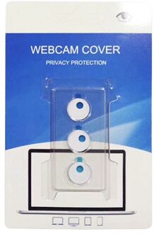 Webcam Cover Sluiter Magneet Slider Universele Antispy Camera Cover Voor Web Laptop Ipad Pc Macbook Tablet Lenzen Privacy Sticker wit 3stk