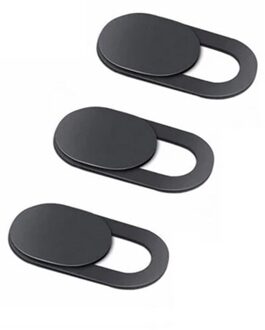 Webcam Cover Sluiter Slider Universele Antispy Camera Cover Voor Web Laptop iPad PC Macbook Tablet Anti-peep zwart-3stk