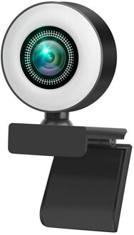 Webcam Ring Licht Verstelbare Ring Licht Web Camera Autofocus Camera Ingebouwde Microfoon Voor Live-uitzending rood