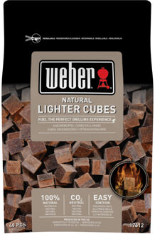 Weber aanmaakblokjes - ecologisch - bruin- 48 stuks Multikleur