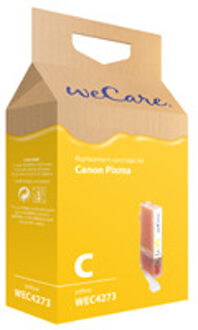 Wecare Inkcartridge Wecare Canon CLI-521 geel Koper