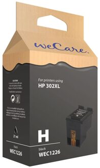Wecare Inkcartridge Wecare HP F6068AE 302XL zwart Koper