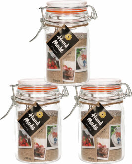 Weckpot - 10x stuks - glas - confituren pot - rode rubberen ring