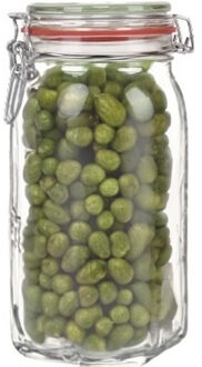 Weckpot - 1x stuks - 1500 ml - 1,5L - inmaakpot - met rubberen ring