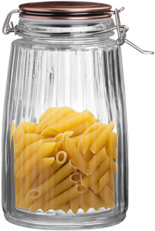 Weckpot/inmaakpot - 1,8L - glas - beugelsluiting - koperen deksel - Weckpotten Goudkleurig