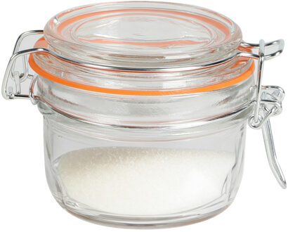 Weckpot/inmaakpot - 140 ml - glas - beugelsluiting - D9 x H7 cm - Weckpotten Transparant