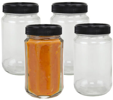 Weckpot/inmaakpot - 30x - glas - 320 ml - met schroefdop - transparant