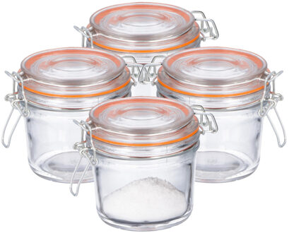 Weckpot/inmaakpot - 6x - 250 ml - glas - met beugelsluiting - luchtdicht