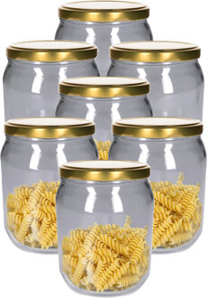 Weckpot/inmaakpot - 7x - 540 ml - glas - met schroefdeksel