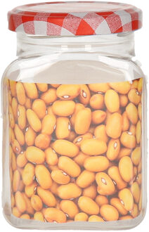 Weckpot/inmaakpot Classic - 375 ml - kunststof - draaideksel - rood - D7 x H11 cm