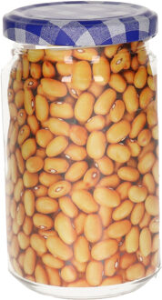 Weckpot/inmaakpot Classic - 450 ml - kunststof - draaideksel - blauw - D7 x H13 cm