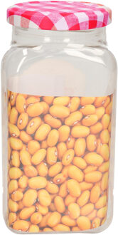 Weckpot/inmaakpot Classic - 600 ml - kunststof - draaideksel - roze - D7 x H15 cm