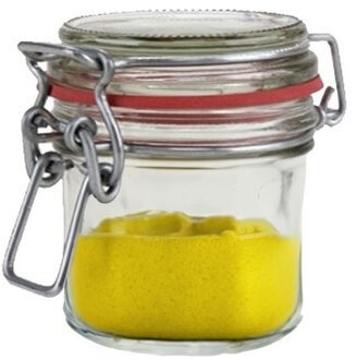 Weckpot/inmaakpot - glas - 100 ml - met beugelsluiting - transparant
