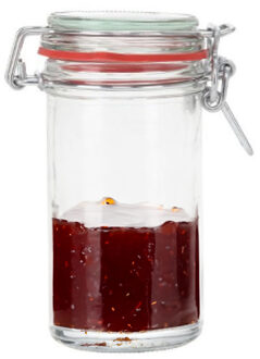 Weckpot/inmaakpot - glas - 250 ml - met beugelsluiting - transparant