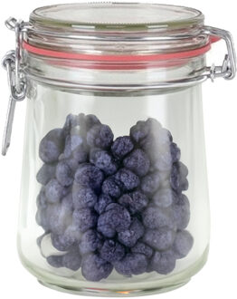 Weckpot/inmaakpot - glas - 720 ml - met beugelsluiting - transparant