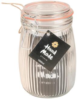 Weckpot Lines 1L Ø10,5x17cm transparant