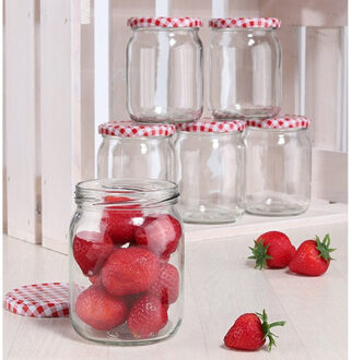 Weckpotten/inmaak potten - 18x - glas - 540 ml - metalen schroefdeksel