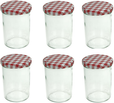 Weckpotten/inmaak potten - 6x - glas - 315 ml - metalen schroefdeksel