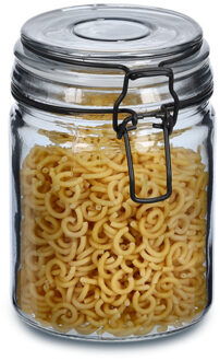 Weckpotten/inmaakpotten - 250 ml - glas - met beugelsluiting - D8 x H10 cm - Weckpotten Grijs