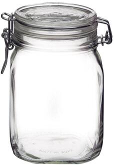 weckpotten/inmaakpotten - set 6x - 750 ml - met beugelsluiting - 10,5 x 13,5 cm - Weckpotten Transparant