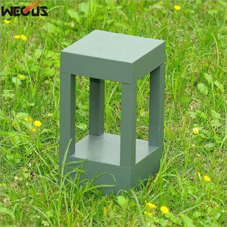 (Wecus) Gegoten Aluminium Outdoor Waterdicht (IP65) Licht, tuin/Landschap Park Verlichting Led Gazon Lampen, Deur Pijler Lichten H20 Sand grijs