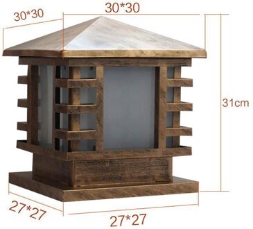 (Wecus) Muur Pijler Lichten, Deur Tuinverlichting, Tuin Villa Outdoor Waterdichte Licht bronzen inclined top