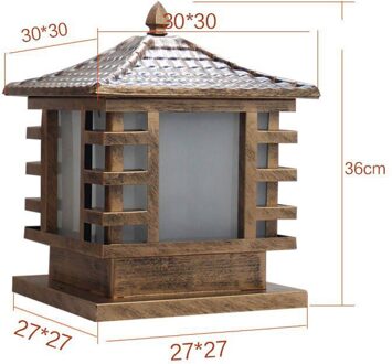 (Wecus) Muur Pijler Lichten, Deur Tuinverlichting, Tuin Villa Outdoor Waterdichte Licht bronzen tile roof