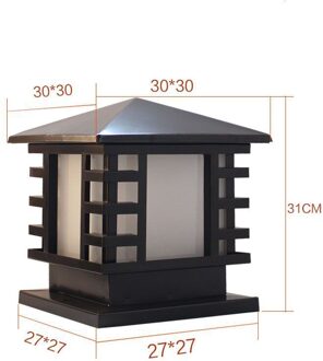 (Wecus) Muur Pijler Lichten, Deur Tuinverlichting, Tuin Villa Outdoor Waterdichte Licht zwart inclined top