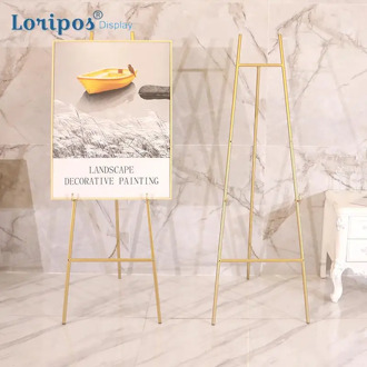 Wedding Photo Display Racke Wedding Poster Floor Stand Iron Art Oil Painting Door Signage Welcoming Sign Frame Display Bracket