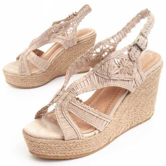 Wedge Sparto Sandalen Spartsum10 In Beige