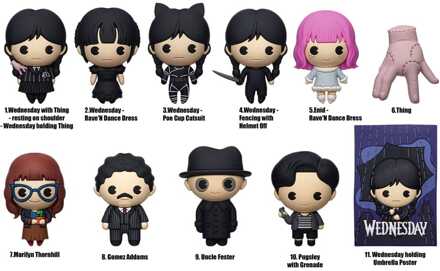 Wednesday 3D PVC Bag Clips Series 2 Display (24)