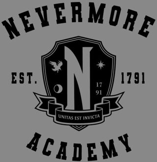 Wednesday Nevermore Academy Unisex T-Shirt - Grey - XXL Grijs