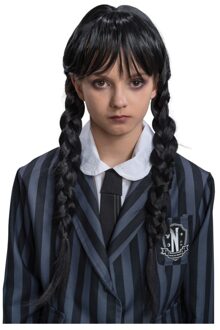 Wednesday Pruik Kind Official © Zwart