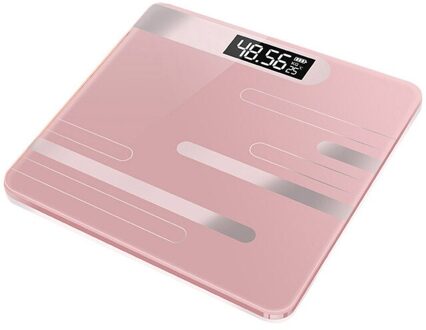 Weegschaal Badkamer Body Floor Weegschalen Weegschaal Body Weging Digitale Body Lcd Display Glas Slimme Elektronische Weegschalen roos goud