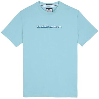 Weekend Overtreder Baccalieri Heren Ijsblauw T-Shirt - maat