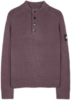Weekend overtreder Castillos Heren Donker Druif Sweater Donkerrood