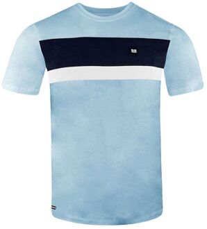 Weekend Overtreder Korte Mouw Blauw Crew Hals Heren Kruiswoord T-shirt WOSTS503