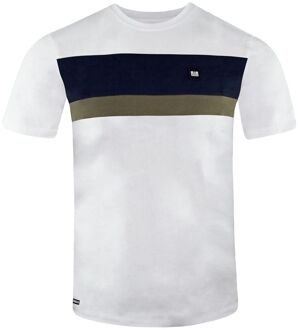 Weekend Overtreder Korte Mouwen Wit Crew Hals Heren Kruiswoord T-shirt WOSTS503