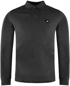 Weekend Overtreder Lange Mouw Houtskool Gekleurd Heren Pamplona Poloshirt WOSPO518 Zwart
