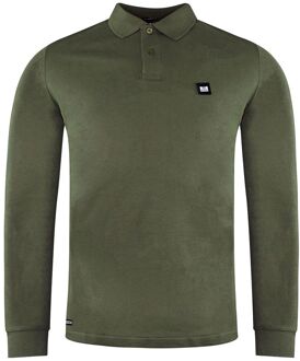 Weekendverdediger Lange Mouw Khaki Gekraagd Heren Poloshirt WOSPO518 DARK zKHAKI Kaki